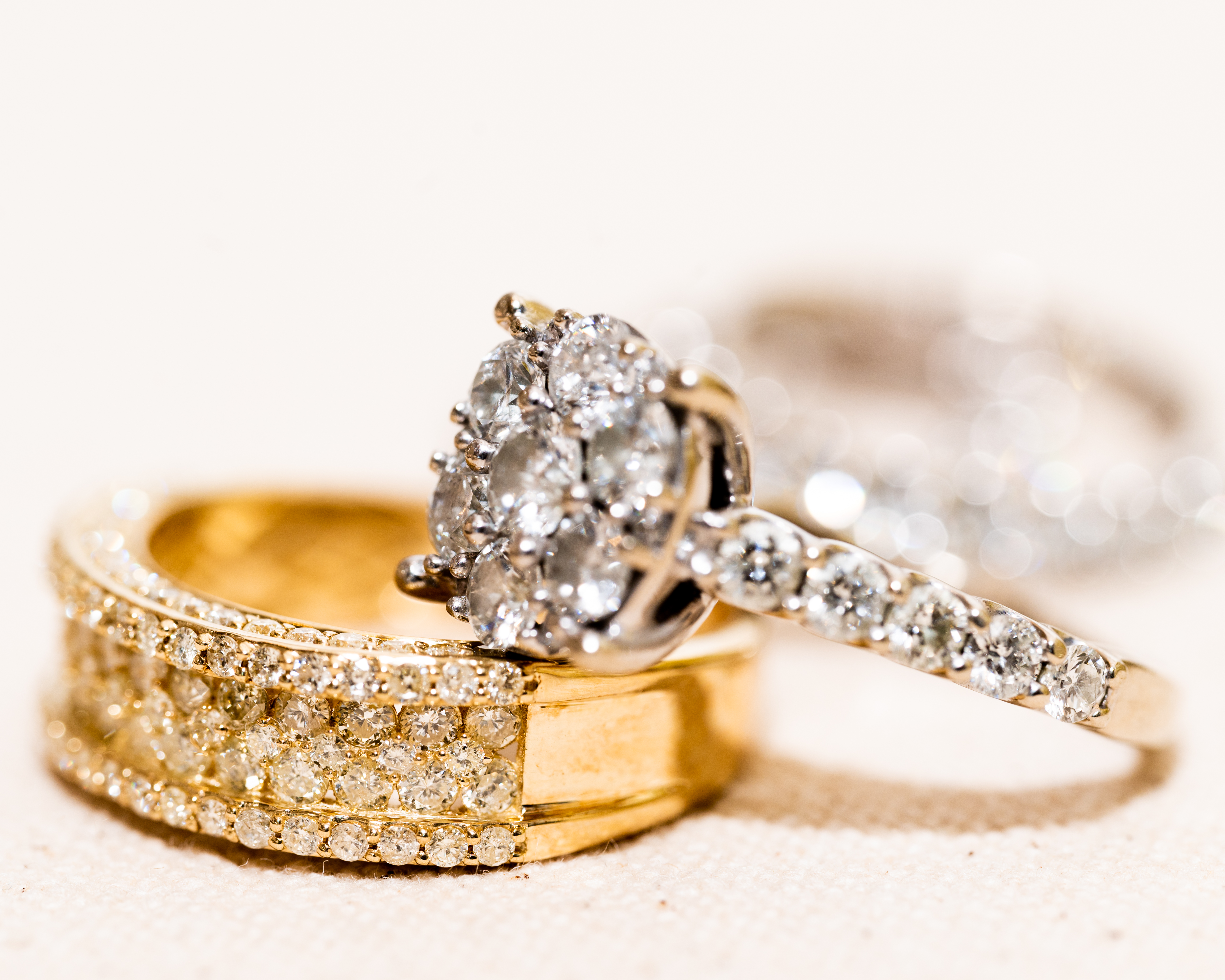 Close-up of wedding rings - Providence Photography